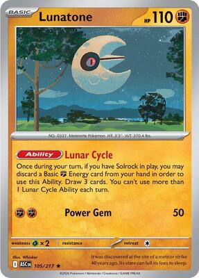 Lunatone card from ME: Ascended Heroes