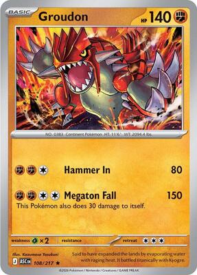 Groudon card from ME: Ascended Heroes