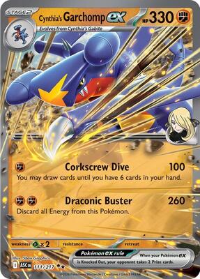 Cynthia's Garchomp ex card from ME: Ascended Heroes