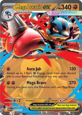 Mega Lucario ex card from ME: Ascended Heroes