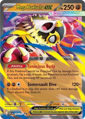 Mega Hawlucha ex - 116/217 card from ME: Ascended Heroes