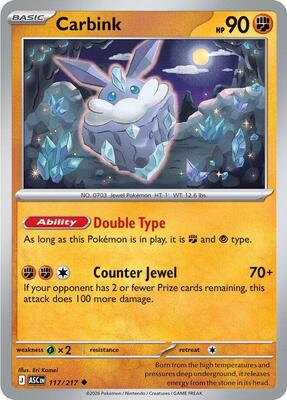 Carbink - 117/217 card from ME: Ascended Heroes
