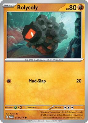 Rolycoly card from ME: Ascended Heroes