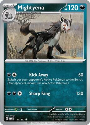 Mightyena - 129/217 card from ME: Ascended Heroes
