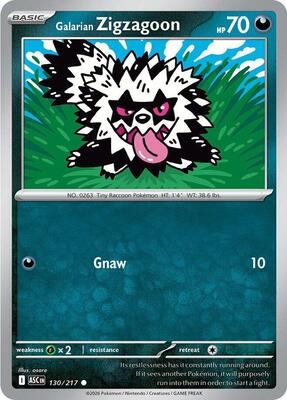 Galarian Zigzagoon card from ME: Ascended Heroes