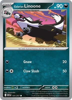 Galarian Linoone card from ME: Ascended Heroes