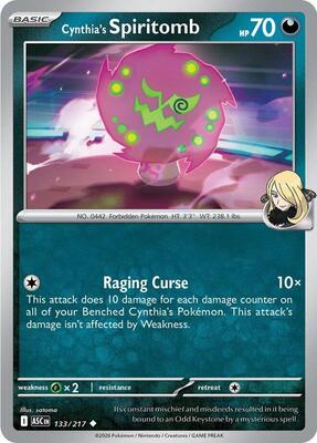 Cynthia's Spiritomb - 133/217 card from ME: Ascended Heroes