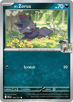 N's Zorua card from ME: Ascended Heroes