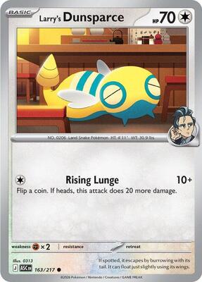 Larry's Dunsparce card from ME: Ascended Heroes