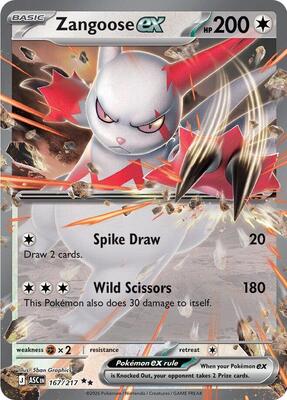 Zangoose ex card from ME: Ascended Heroes