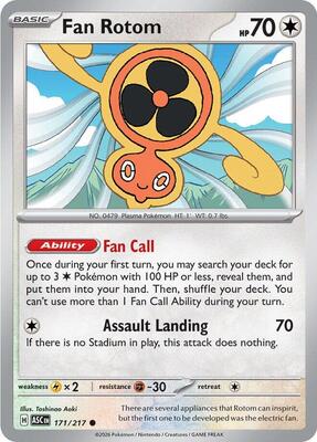Fan Rotom - 171/217 card from ME: Ascended Heroes