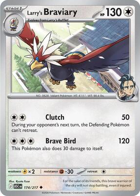 Larry's Braviary card from ME: Ascended Heroes