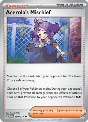 Acerola's Mischief card from ME: Ascended Heroes