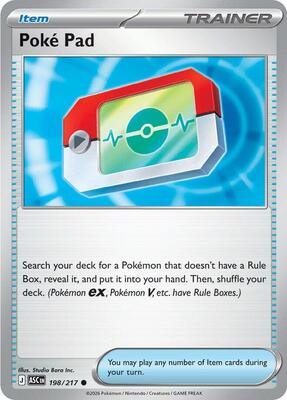 Poke Pad card from ME: Ascended Heroes