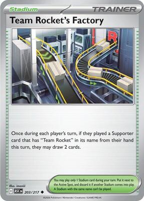 Team Rocket's Factory card from ME: Ascended Heroes