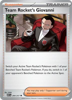 Team Rocket's Giovanni card from ME: Ascended Heroes
