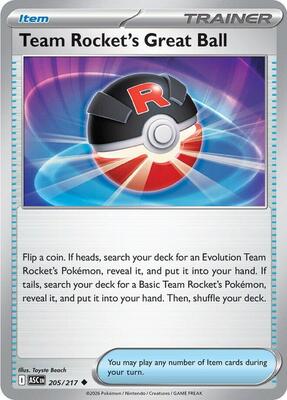 Team Rocket's Great Ball card from ME: Ascended Heroes