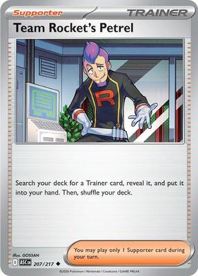 Team Rocket's Petrel card from ME: Ascended Heroes