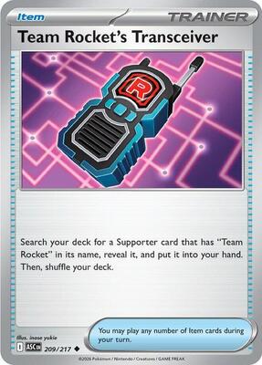 Team Rocket's Transceiver - 209/217 card from ME: Ascended Heroes