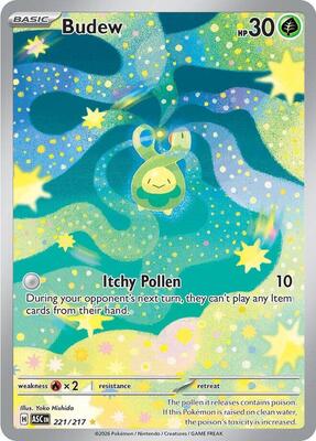 Budew - 221/217 card from ME: Ascended Heroes