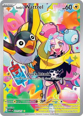 Iono's Wattrel - 231/217 card from ME: Ascended Heroes