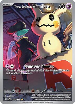 Team Rocket's Mimikyu - 238/217 card from ME: Ascended Heroes