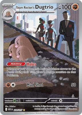 Team Rocket's Dugtrio - 239/217 card from ME: Ascended Heroes
