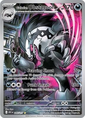 Galarian Obstagoon - 245/217 card from ME: Ascended Heroes