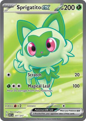 Sprigatito ex card from ME: Ascended Heroes