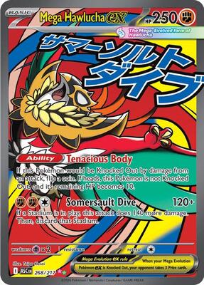 Mega Hawlucha ex - 268/217 card from ME: Ascended Heroes