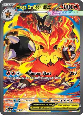 Mega Emboar ex - 273/217 card from ME: Ascended Heroes