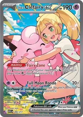 Lillie's Clefairy ex - 280/217 card from ME: Ascended Heroes