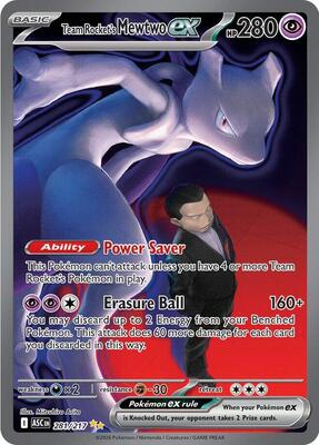 Team Rocket's Mewtwo ex - 281/217 card from ME: Ascended Heroes
