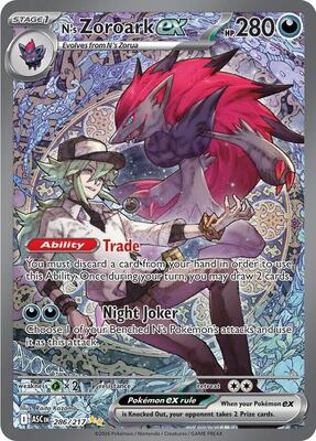 N's Zoroark ex - 286/217 card from ME: Ascended Heroes
