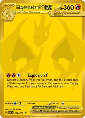 Mega Charizard Y ex - 294/217 card from ME: Ascended Heroes