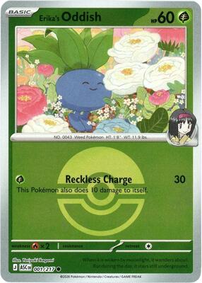 Erika's Oddish (Poke Ball) card from ME: Ascended Heroes