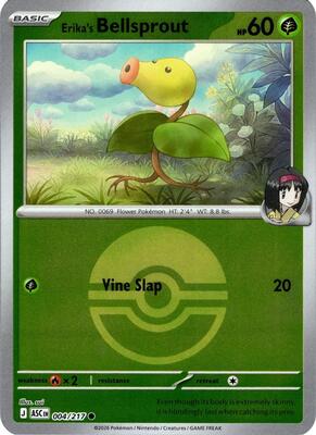 Erika's Bellsprout (Poke Ball) card from ME: Ascended Heroes
