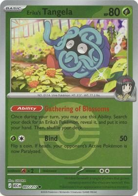 Erika's Tangela - 007/217 (Poke Ball) card from ME: Ascended Heroes