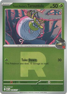 Team Rocket's Tarountula (Team Rocket) card from ME: Ascended Heroes