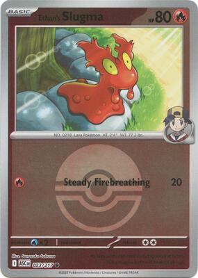 Ethan's Slugma (Poke Ball) card from ME: Ascended Heroes