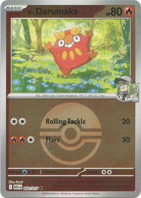 N's Darumaka (Poke Ball) card from ME: Ascended Heroes