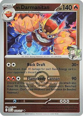 N's Darmanitan (Poke Ball) card from ME: Ascended Heroes