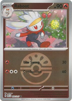 Raboot (Friend Ball) card from ME: Ascended Heroes