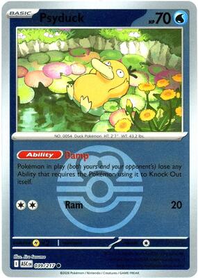 Psyduck - 039/217 (Love Ball) card from ME: Ascended Heroes