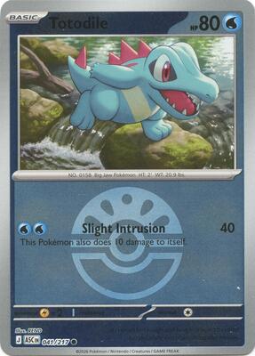 Totodile (Friend Ball) card from ME: Ascended Heroes