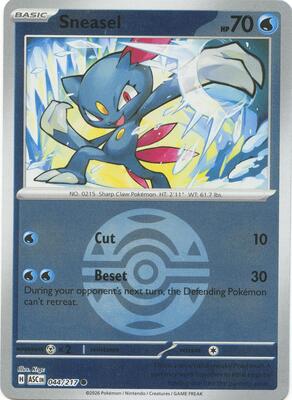 Sneasel (Dusk Ball) card from ME: Ascended Heroes