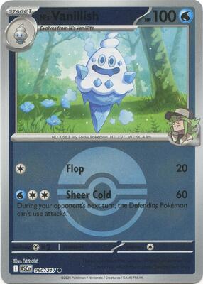 N's Vanillish (Poke Ball) card from ME: Ascended Heroes