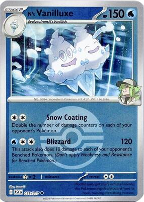 N's Vanilluxe (Poke Ball) card from ME: Ascended Heroes