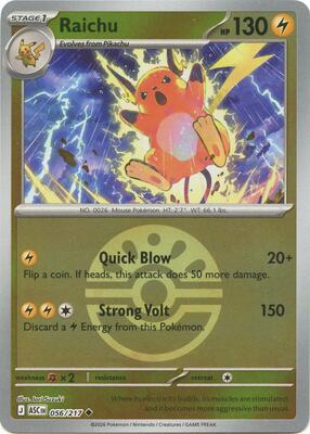 Raichu (Friend Ball) card from ME: Ascended Heroes