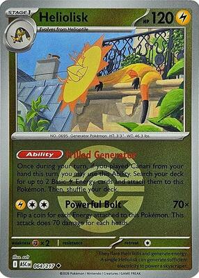 Heliolisk - 064/217 (Quick Ball) card from ME: Ascended Heroes